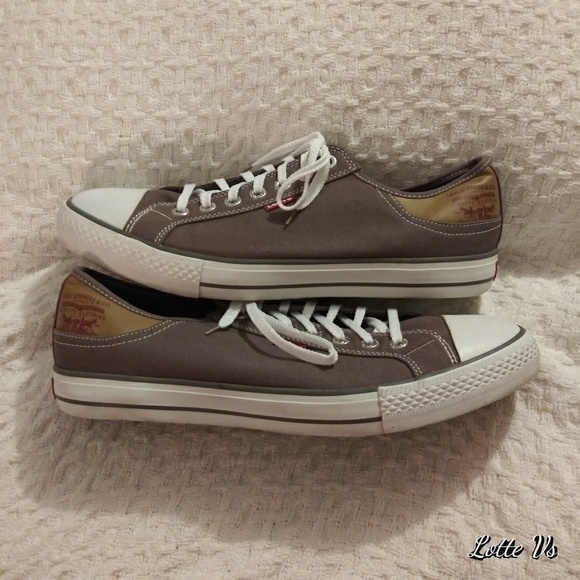 Levi's Brown Canvas Sneakers sz 11 - Picture 6 of 8
